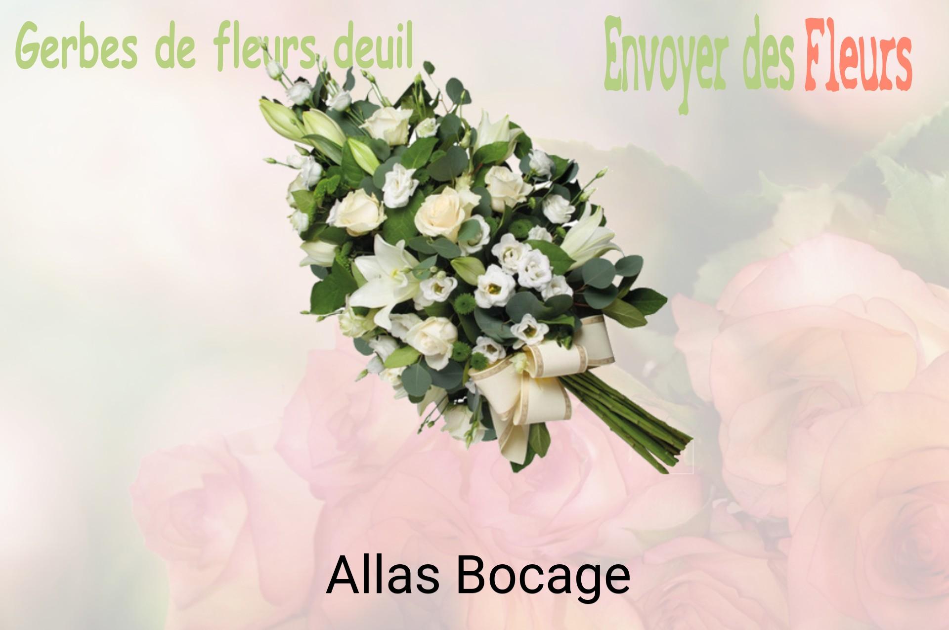 Gerbe de fleurs de deuil livrée à Allas-Bocage